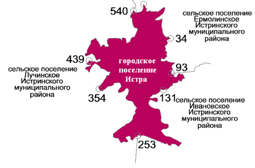 Городской округ истра карта